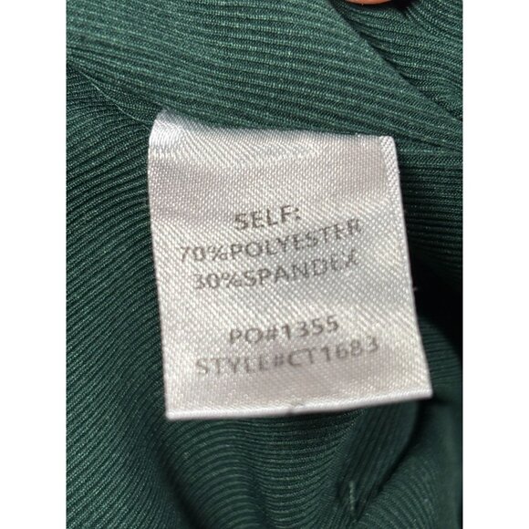 Dark Green Brooklyn Karma Ribbed Crop Top With Back Zipper Closure - Picture 7 of 8